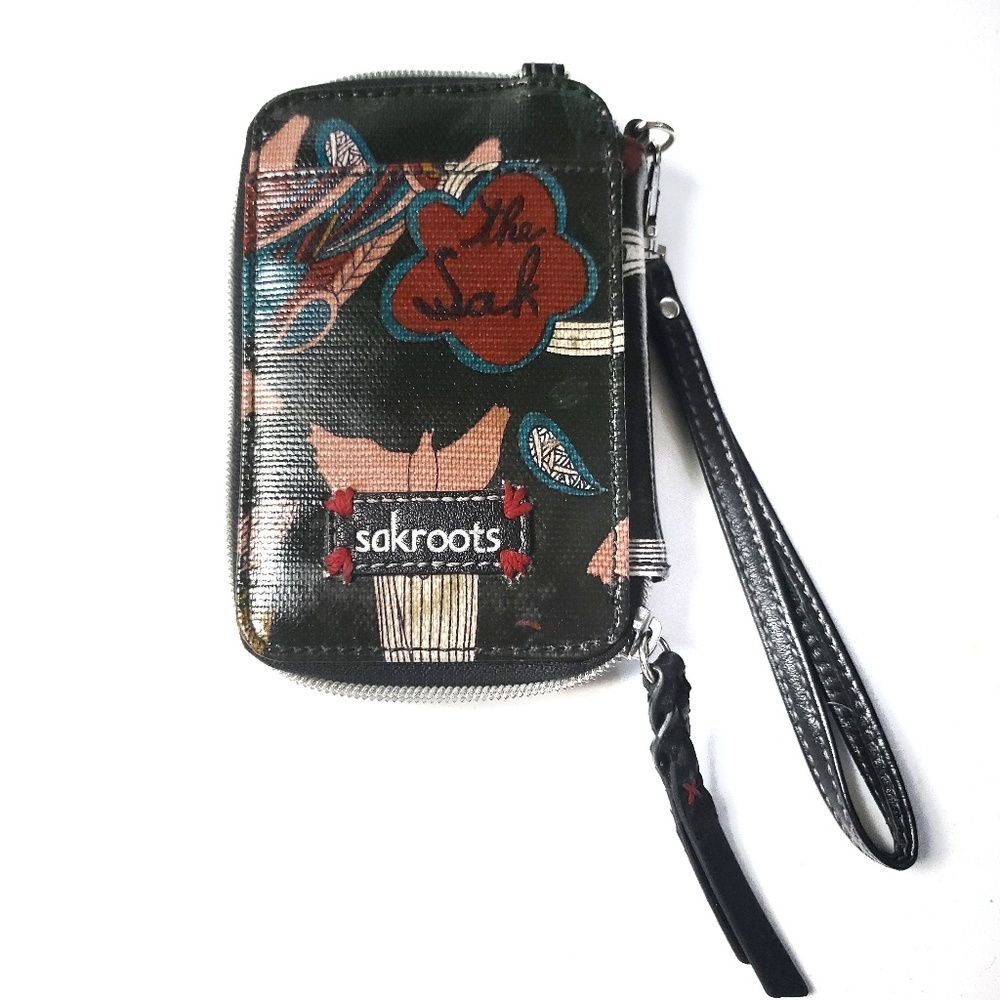 Sakroots floral boho hippie wristlet zip up wallet - Picture 1 of 8